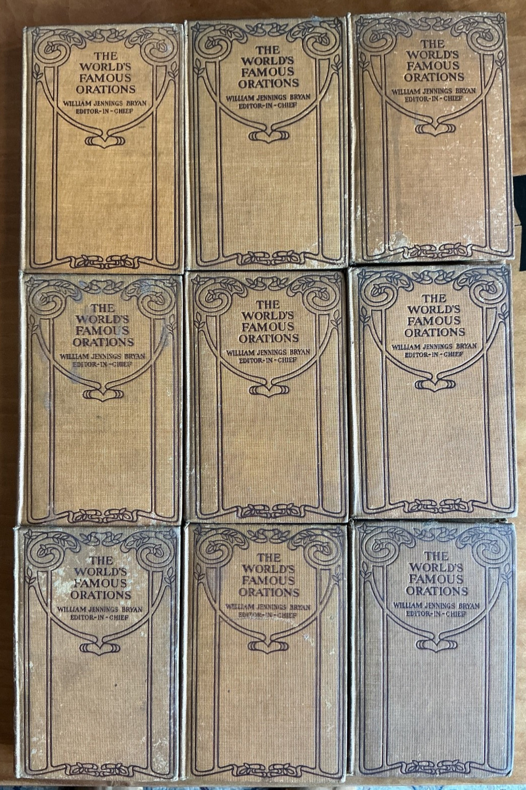World’s Famous Orations by William Jennings Bryan 1906 Vols 1-5 & 7-10 HC Funk