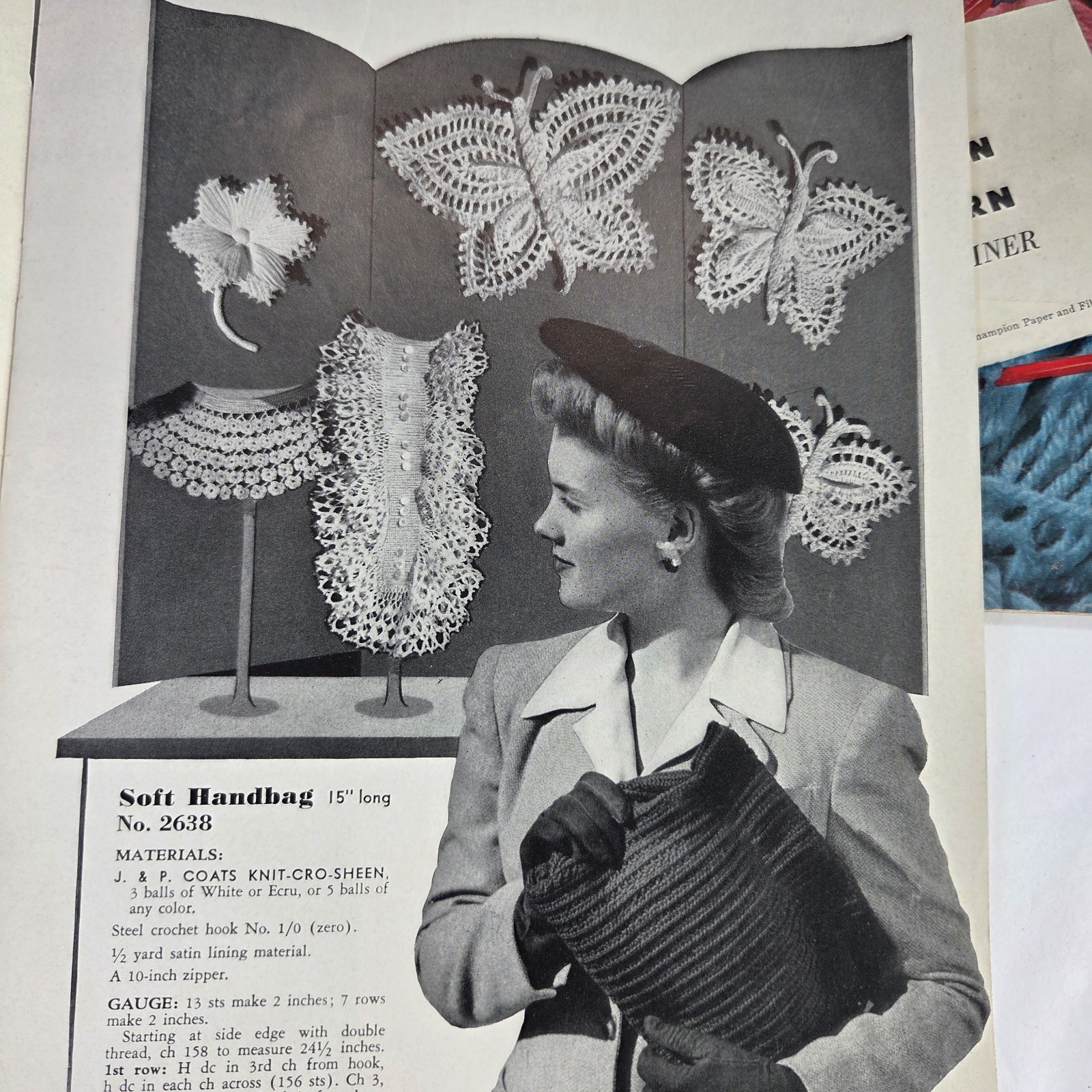 6 Crocheting/Knitting Pattern Vintage DIY Magazines 1940s-50s-60s Vogue Fashion