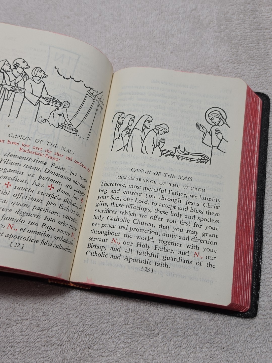 Maryknoll Missal Roman Catholic Book Vintage 1965 Ephemera Black Bonded Leather