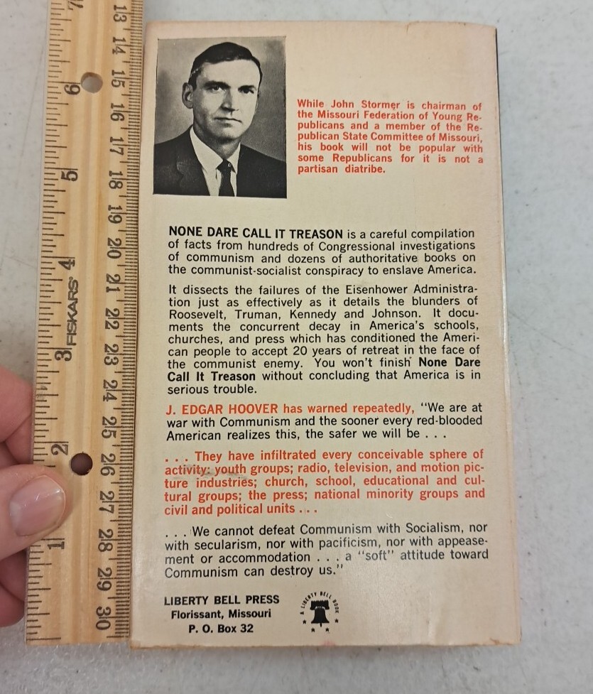 Vintage None Dare Call It Treason Book John A Stormer 1964 PB Communism #2.1.52