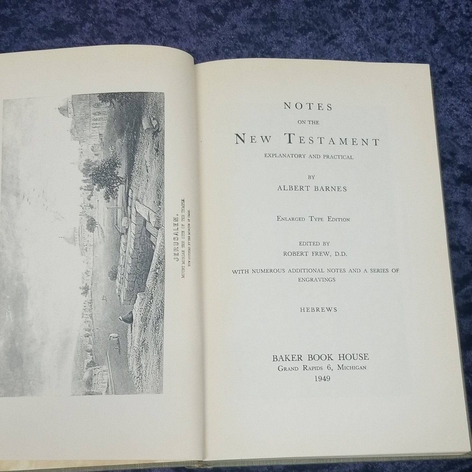Barnes on the New Testament: Hebrews by A. Barnes, Hardcover 1949 Illustrated