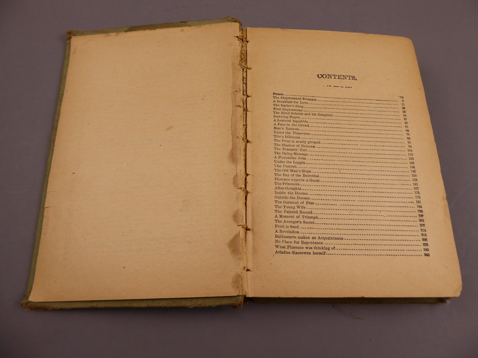 Romola by George Eliot Hardcover Antique Book Arlington Edition Victorian