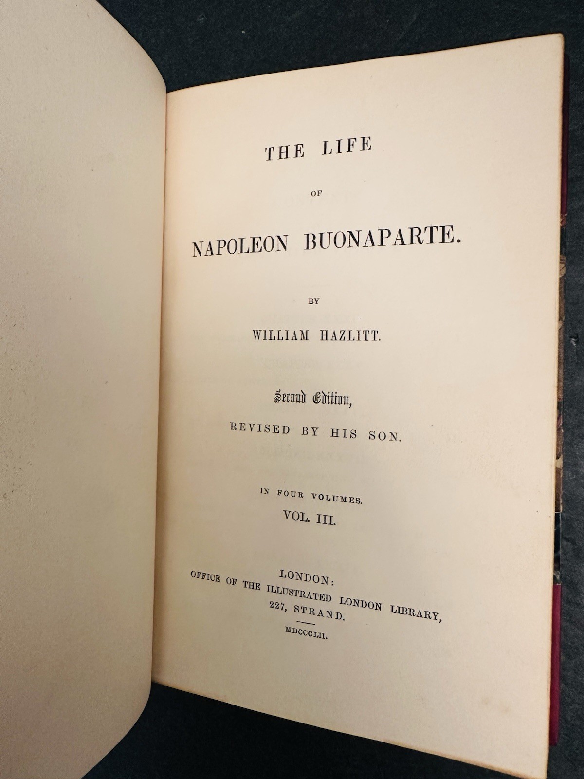 1852 4 Volumes The Life of Napoleon Buonaparte Fine Binding