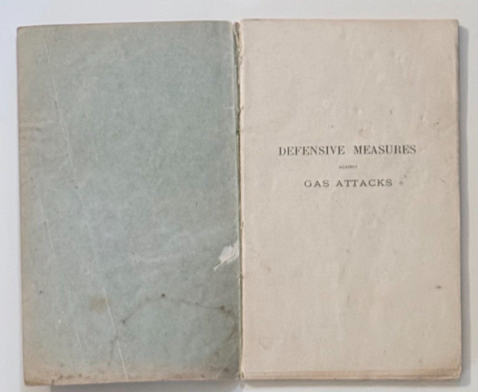 Defensive Measures Against Gas Attacks HQ American Exp Forces France 1917