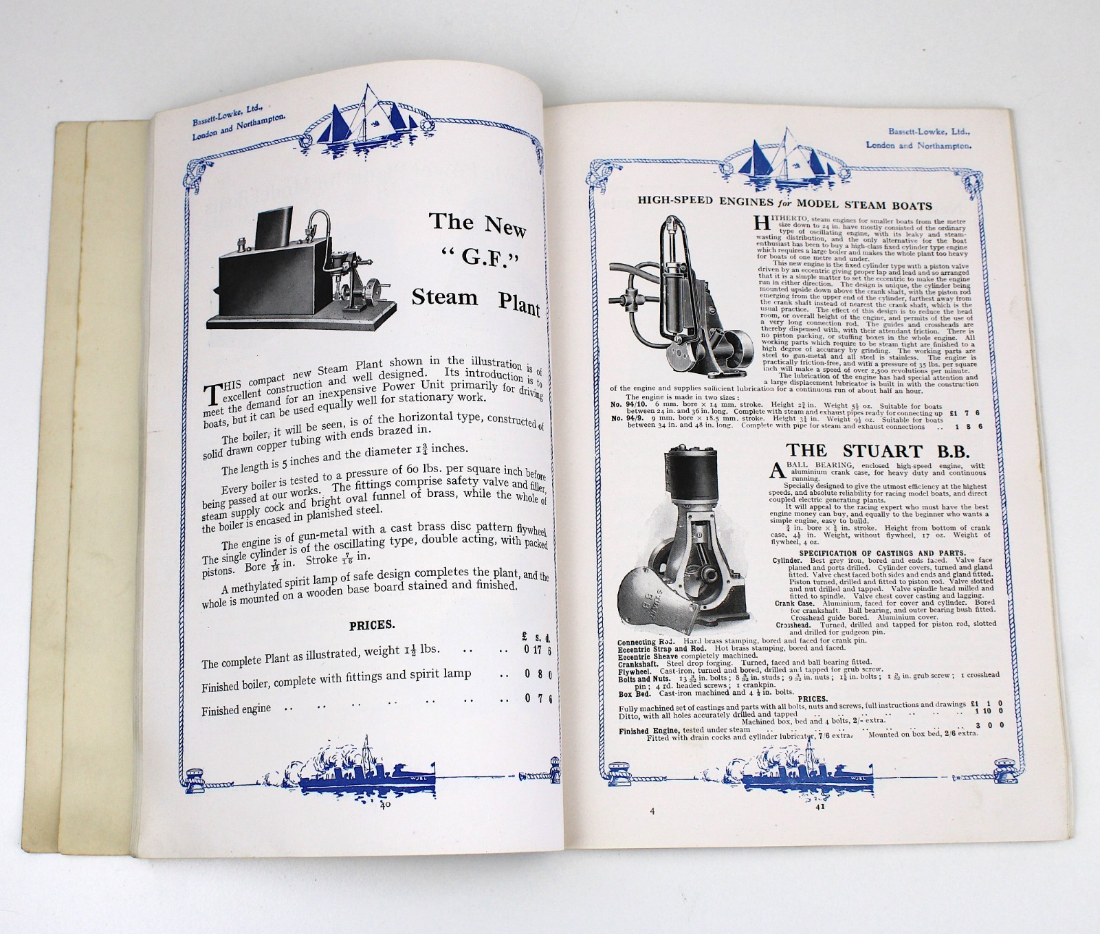BASSETT-LOWKE Scale Model Ships Catalogue Shipping Modelling Prices 1931
