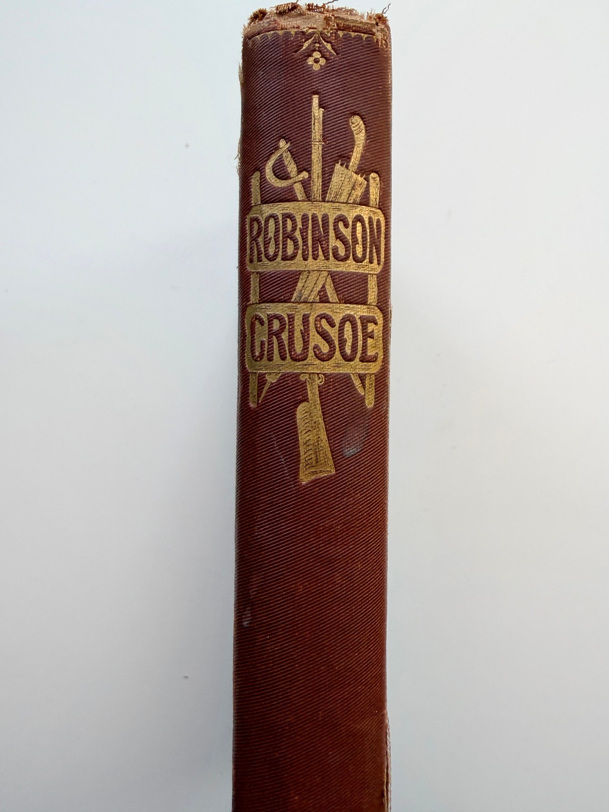 Robinson Crusoe Daniel De Foe 1800s Antique Book
