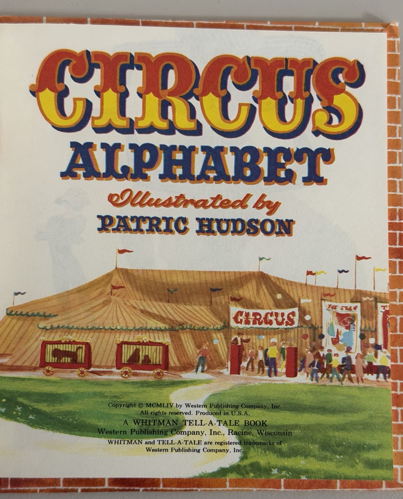 Vintage 1954 Whitman Tell-A-Tale Circus Alphabet Patric Hudson Hardcover Book