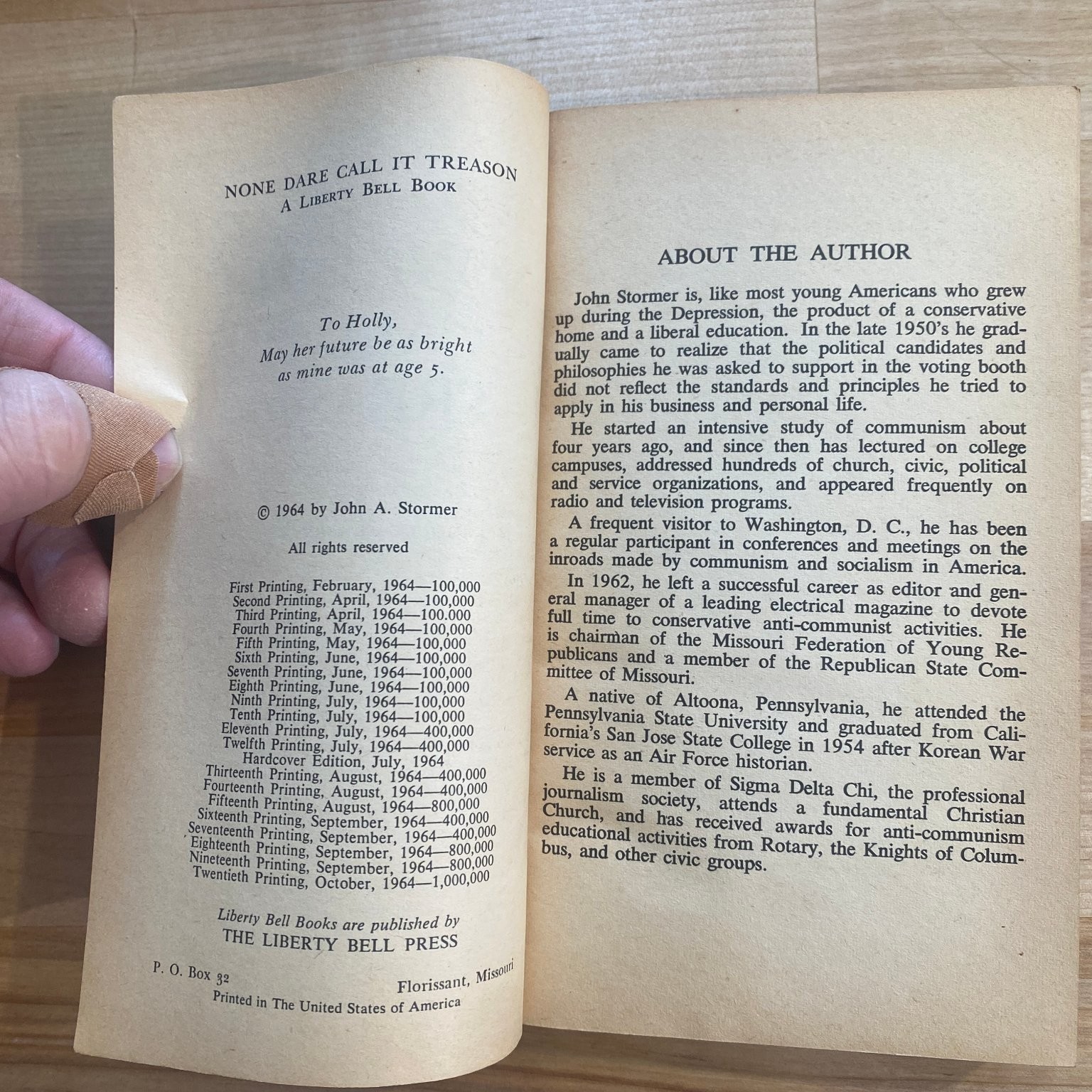 NONE DARE CALL IT TREASON John A. Stormer 1964 Anti-Communist Cold War