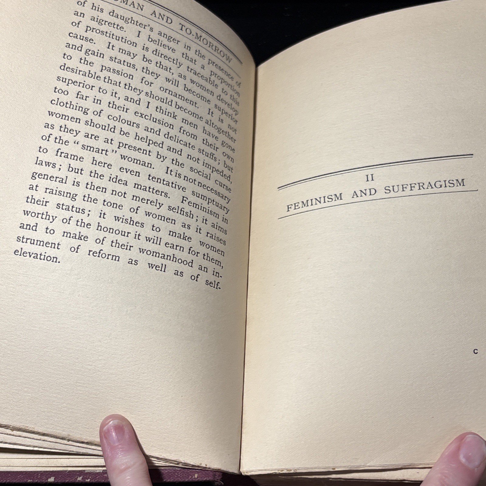 WOMAN AND TO-MORROW or THE INTELLIGENCE OF WOMEN By: W. L. George 1913 HB 1st Ed