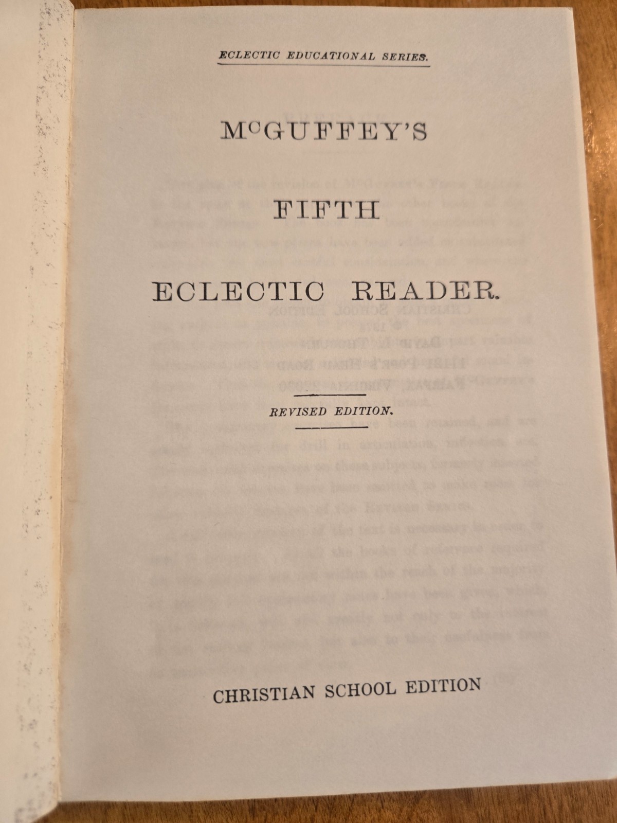 McGuffey’s Eclectic Readers Revised Christian School Edition. 7 Volumes 1974
