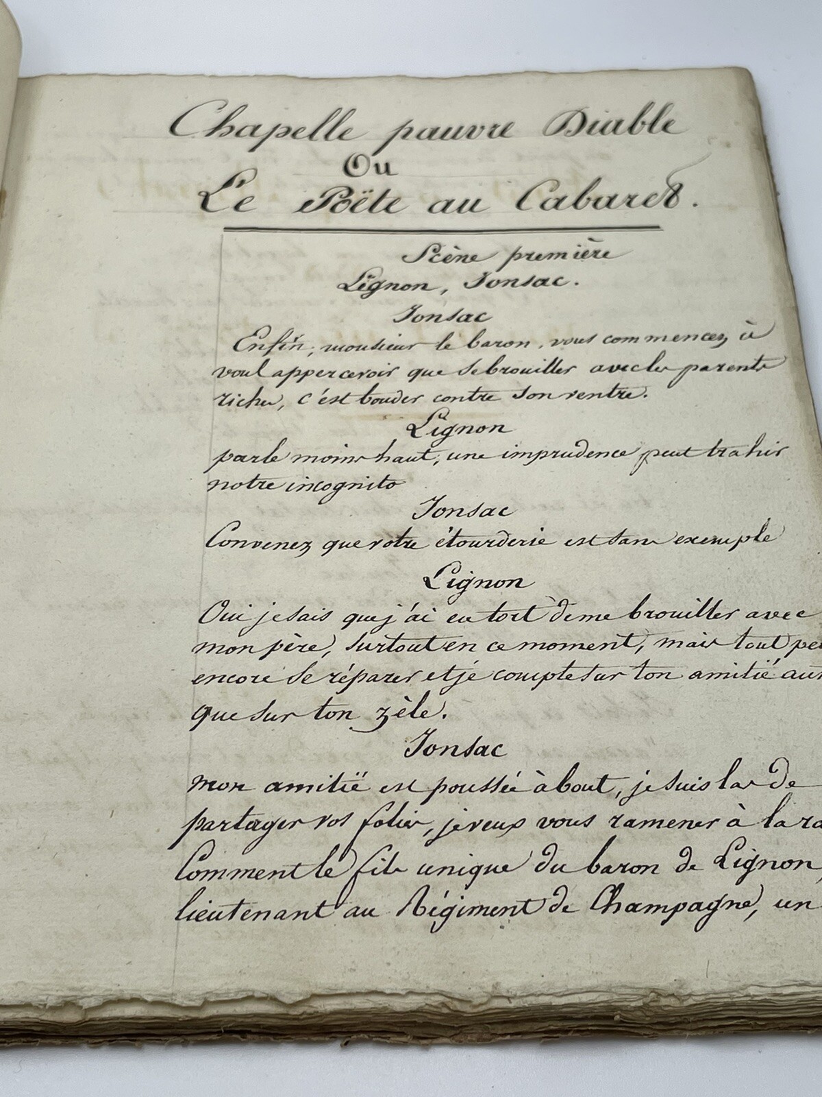 1821 Opera Libretto Chapelle Pavre Diable ou la Poete au Cabaret By E. Luillier