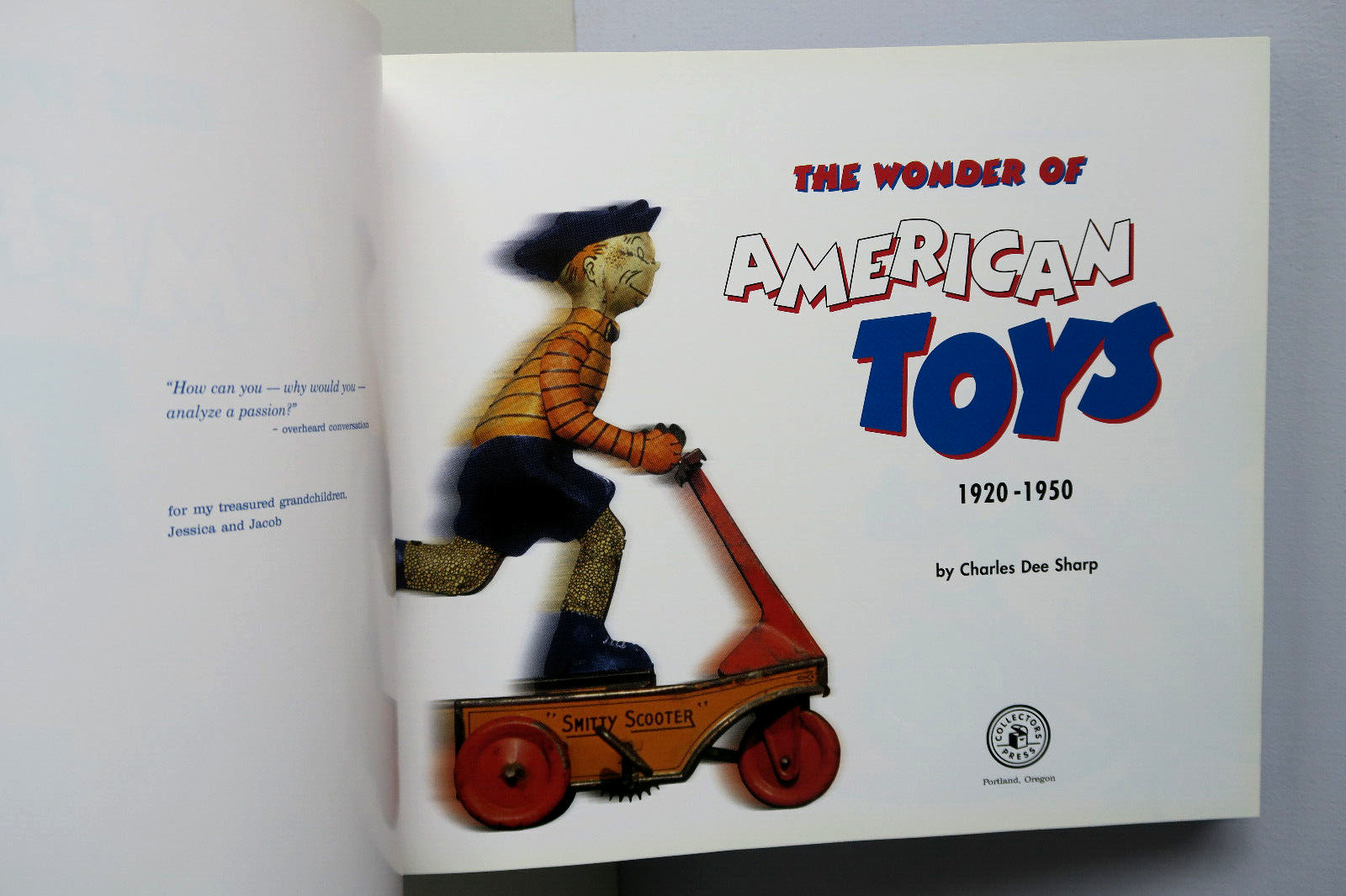 The Wonder of American Toys, 1920-1950 by Charles Dee Sharp 1st Ed Hardcover DJ