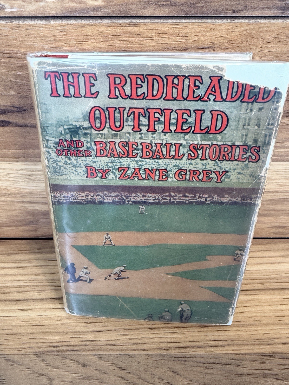 1920 ZANE GREY Hard Cover THE REDHEADED OUTFIELD Book w DJ Grosset + Dunlap