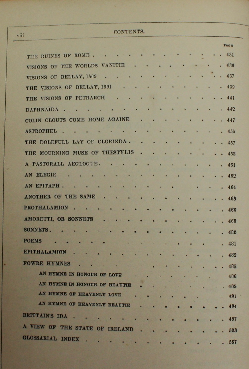 1866 Vintage : The Works Of Edmund Spenser with notes from various commentators;