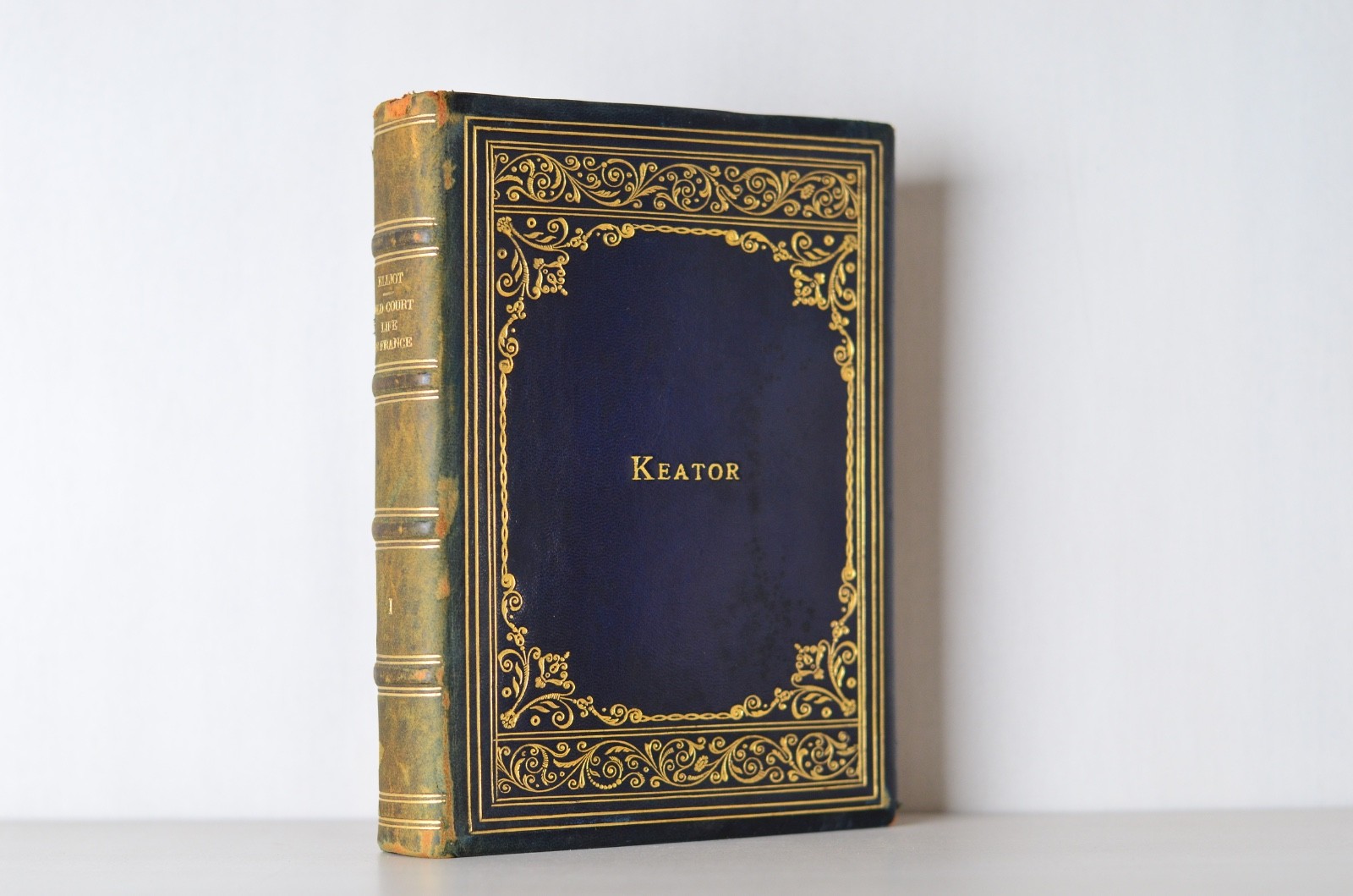 Antique Leather Bound Old Court Life in France by Frances Elliot c. 1880 – Vol I