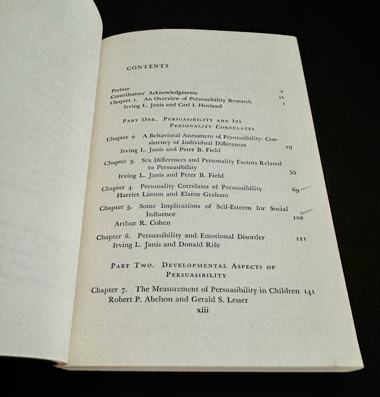 Personality and Persuasibility Janis 1966 PB Yale Studies VG Psychology
