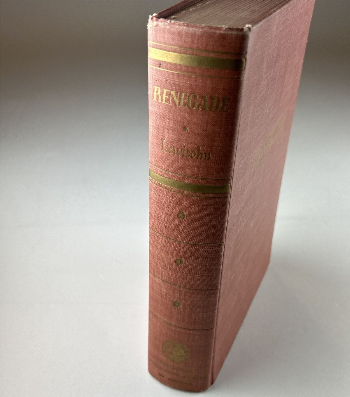 Renegade By Ludwig Lewisohn, Signed / Inscribed, 1st Edition, 1942