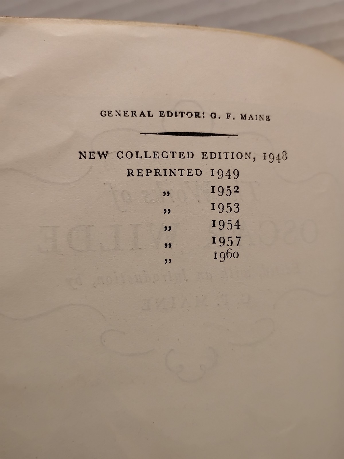 The Works of OSCAR WILDE – 1960 – G.F. Maine, Ed. – Blue Leather Bound