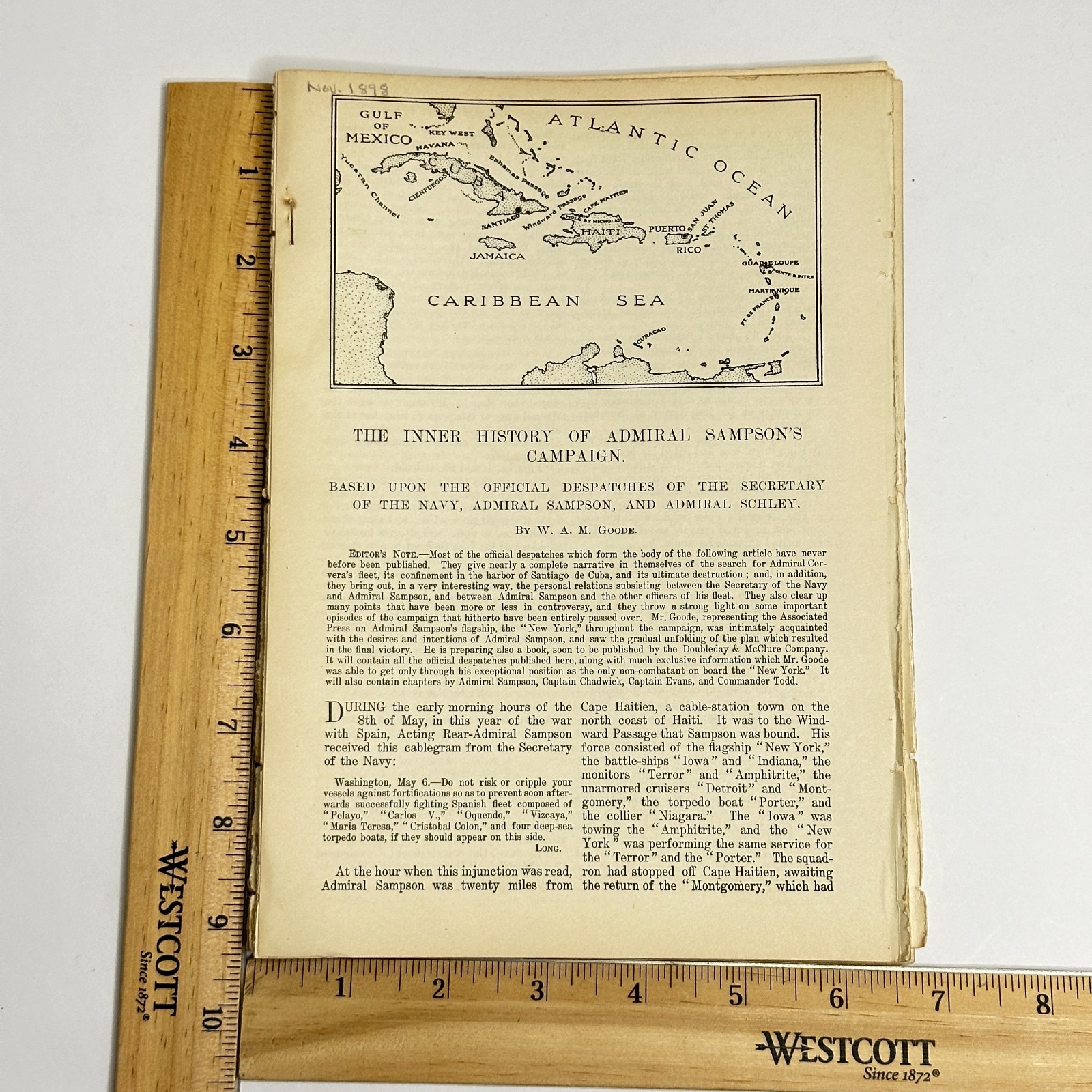 1898 McClure’s Magazine Spanish-American War Disbound Articles (Lot of 14)