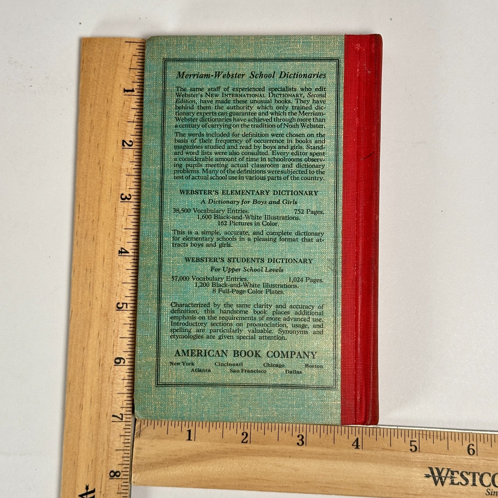 ca. 1940 Webster’s “Elementary Spelling Book” Blue-Back Speller (Hardcover)