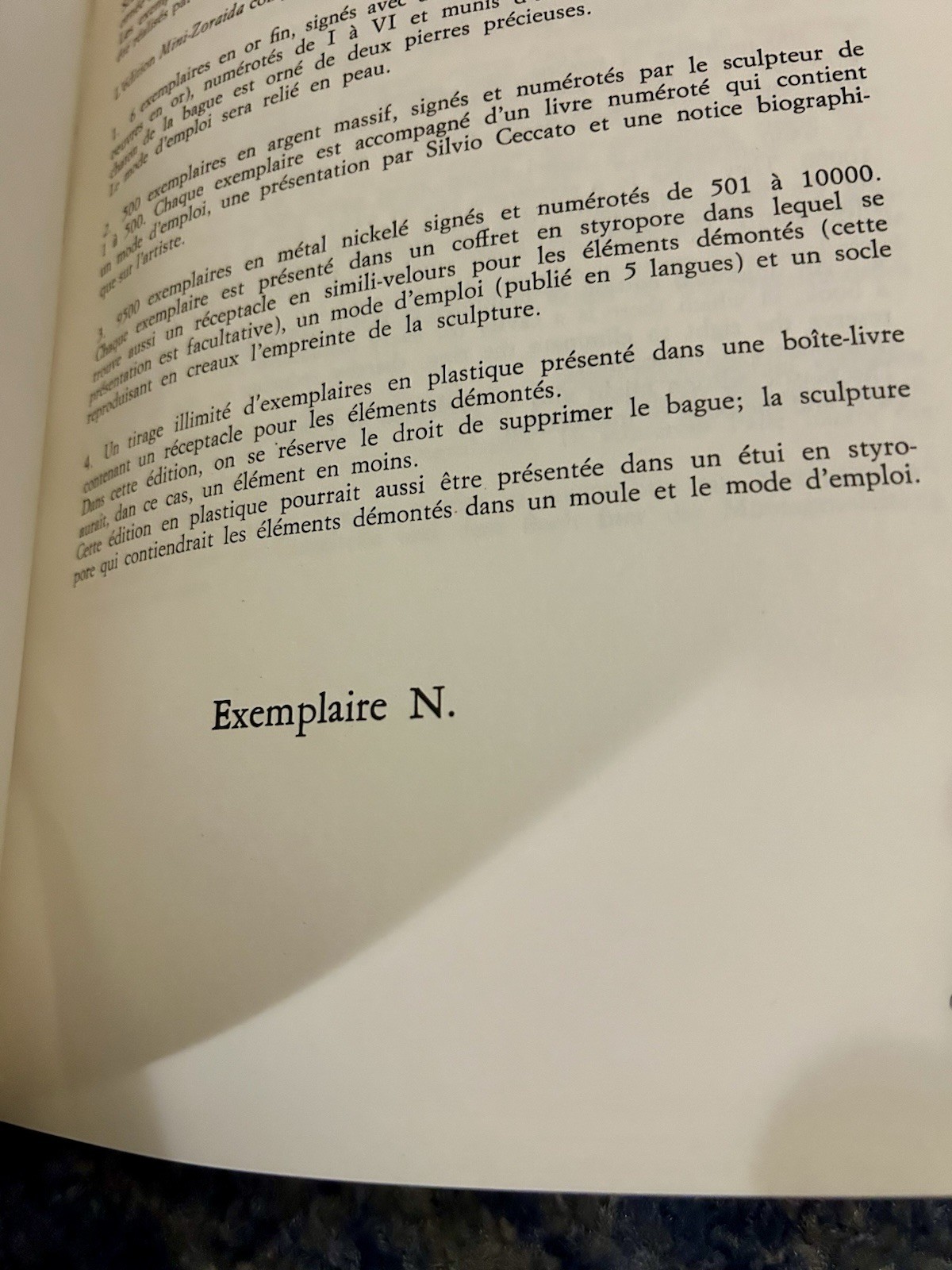 La Mini Zoraida – MIGUEL BERROCAL 1971 Printed In Italy, Sculpture Book
