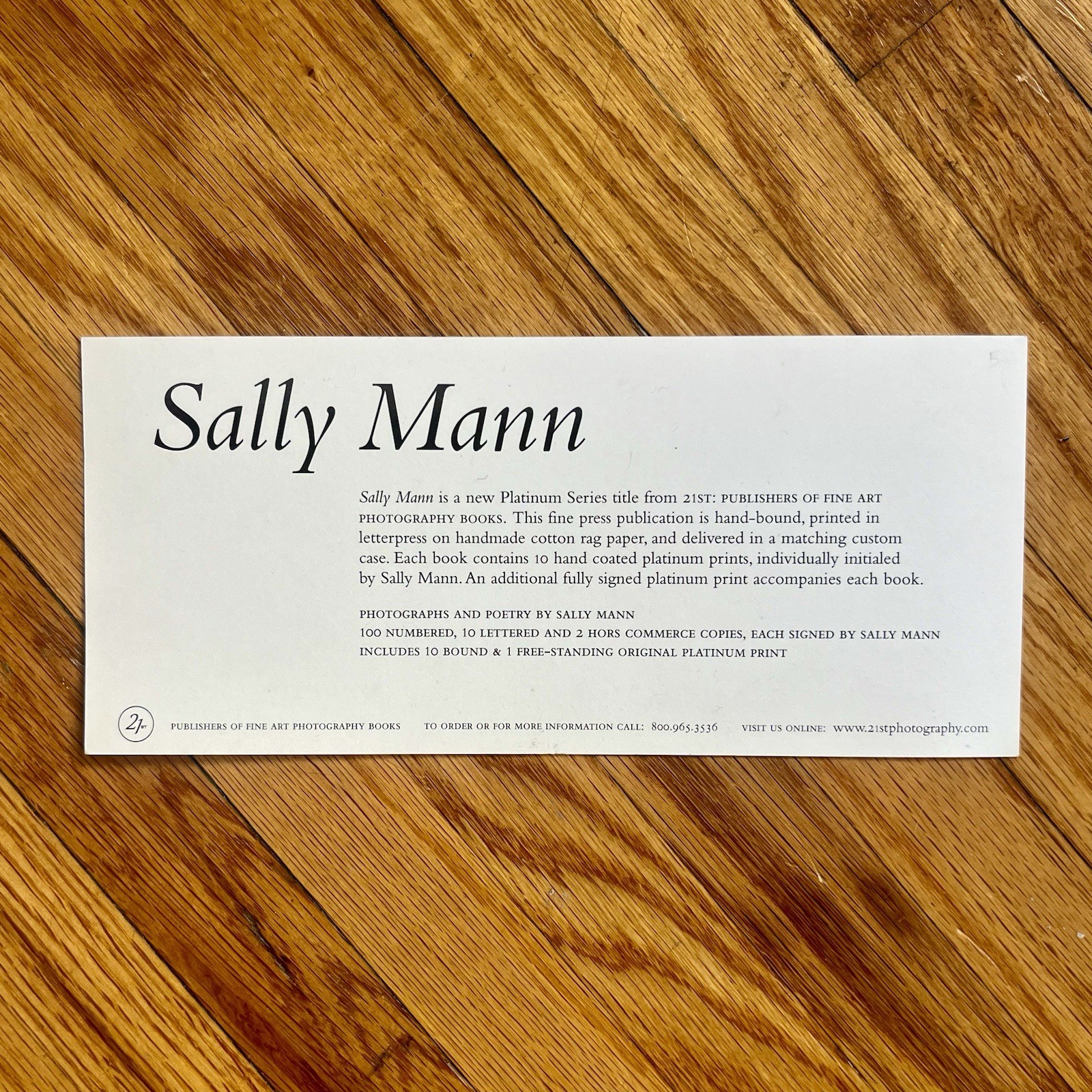 Sally Mann Photographs & Poetry 21st Editions 2005 Book Ad Photo Card Ephemera