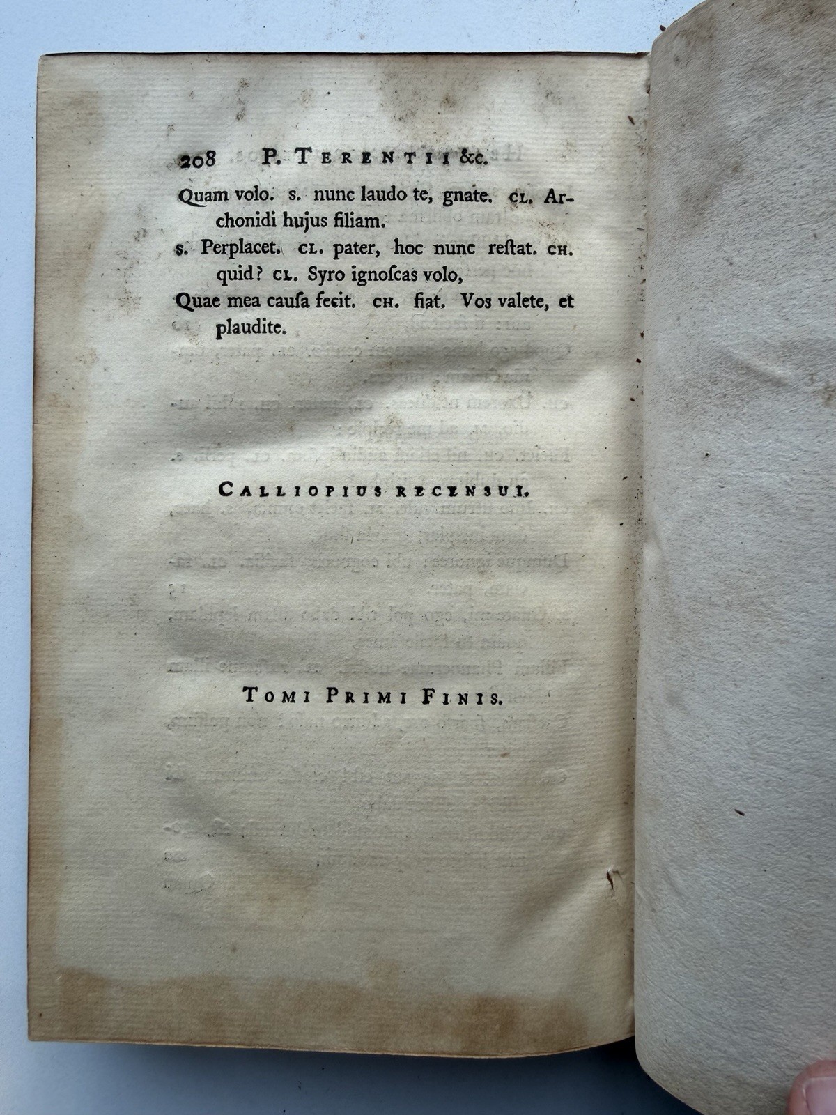 1751 Terence COMOEDIAE 2 Vols Latin London Knapton Leather Antiquarian