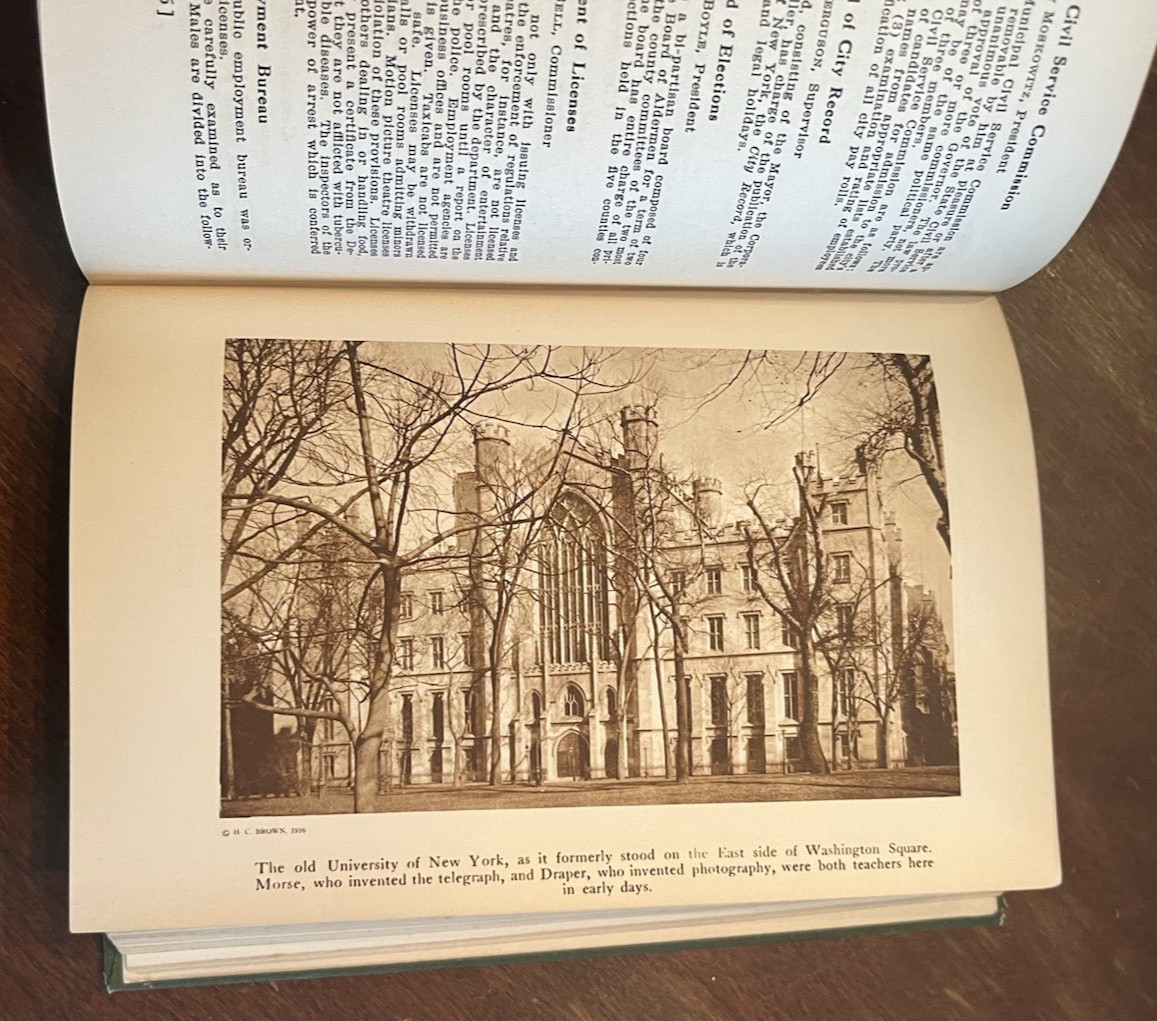 Old NEW YORK CITY Book VALENTINE’S MANUAL FOR 1916 TO 1917 History SOCIAL LIFE