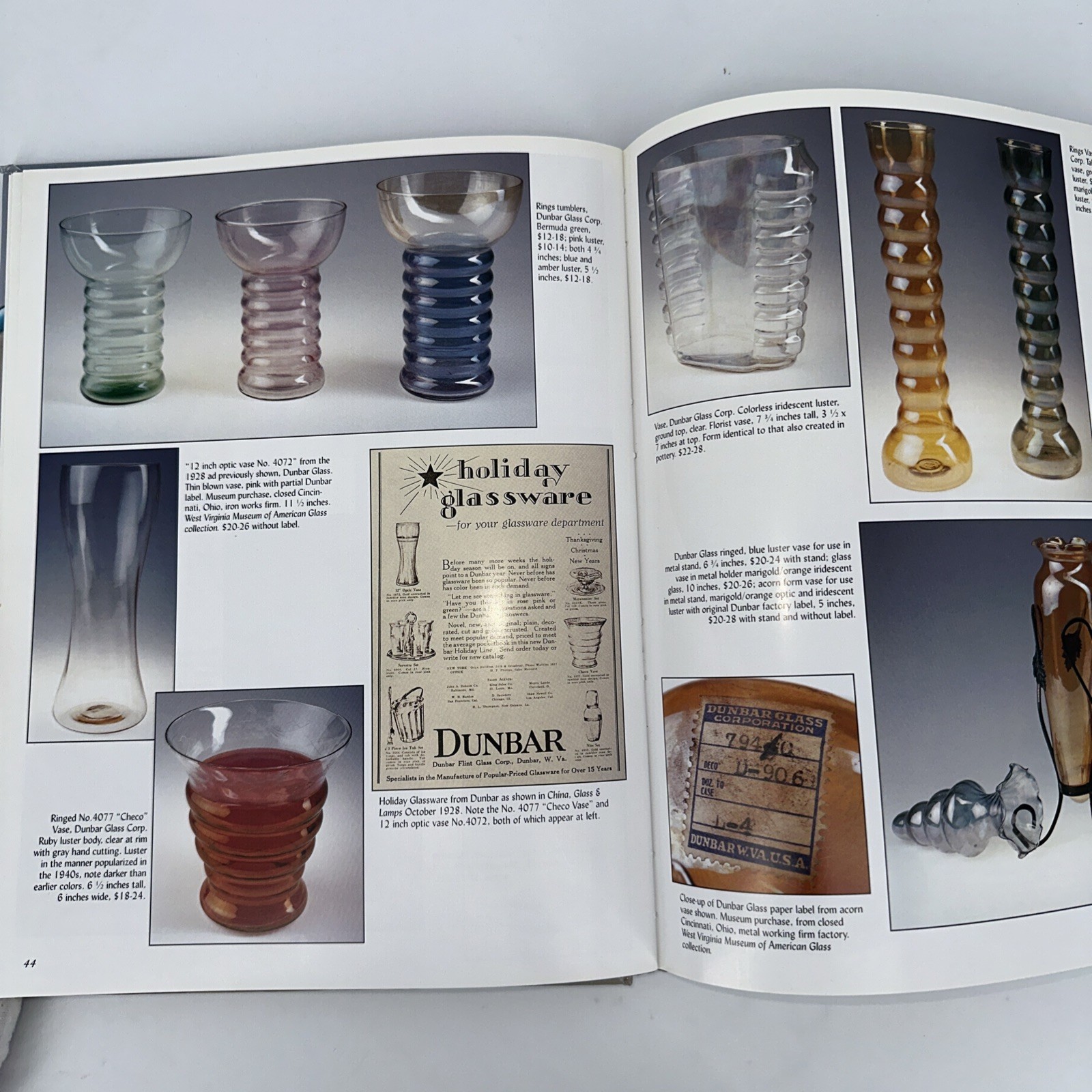 Book WEST VIRGINIA GLASS – BETWEEN THE WARS includes Blenko, Fenton, Beaumont +