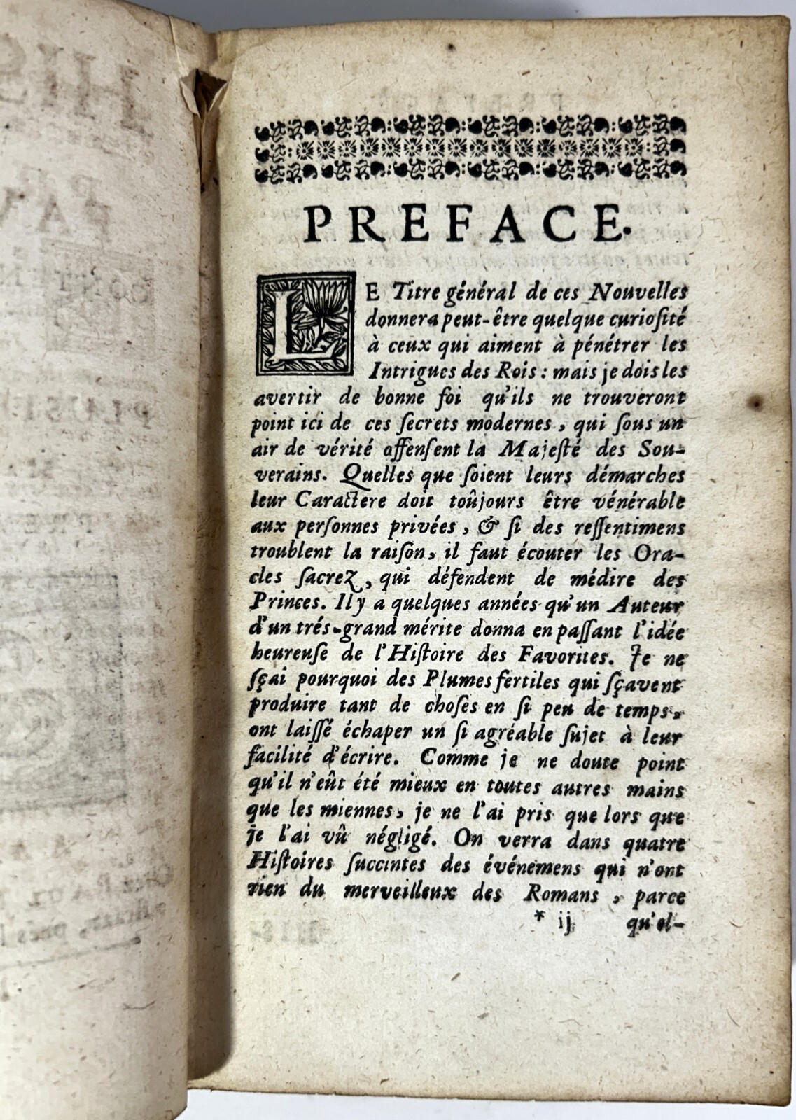 Histoire de Favorites by Mademoiselle D*** 1700 Antique HB French Text