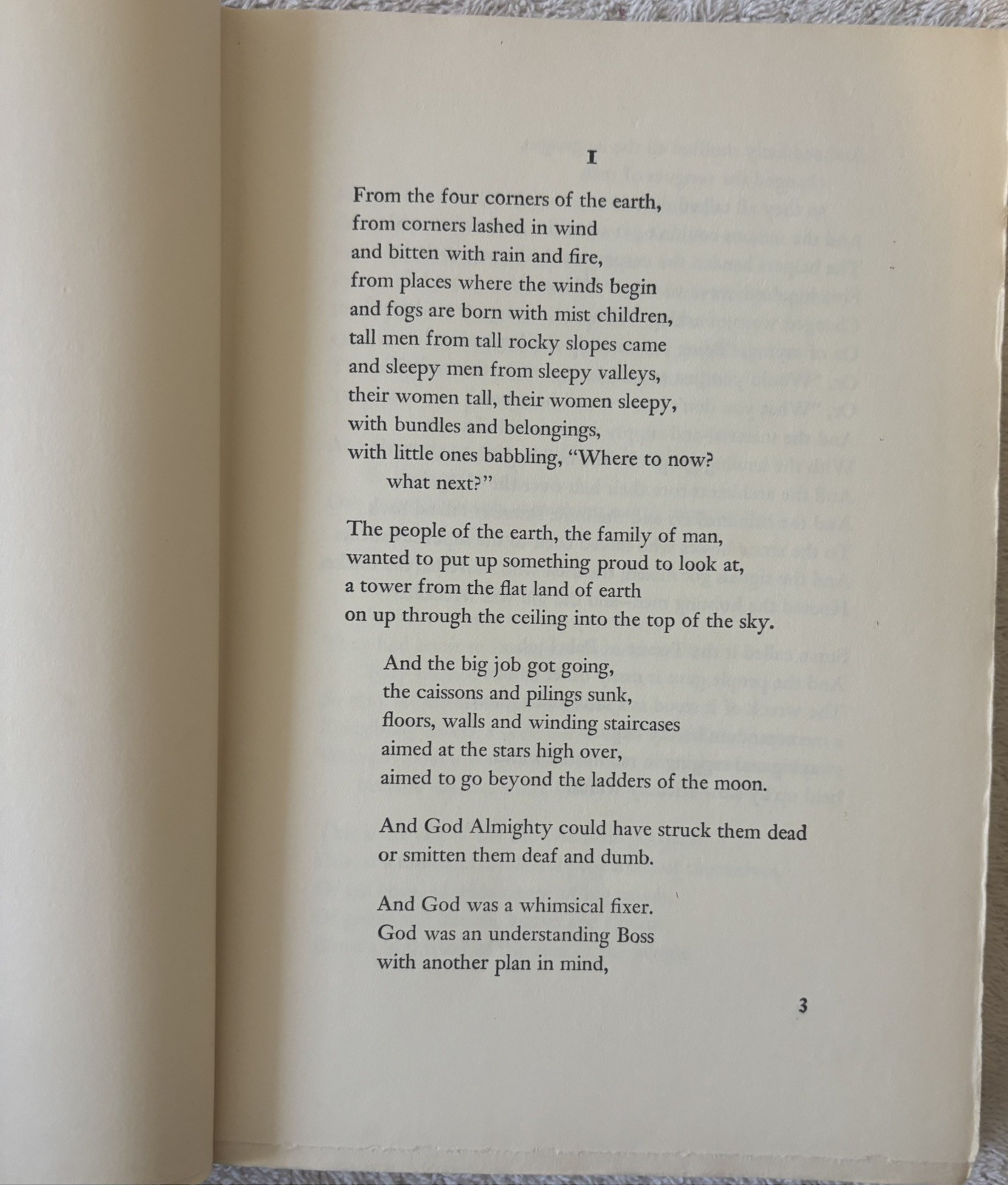 Vintage HC Poetry book by CARL SANDBURG, The People, Yes, 1936