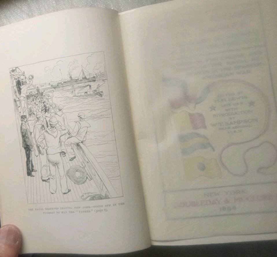 A Gunner Aboard the Yankee. Ilustrated, 1898, 1st Ed. Very Good-