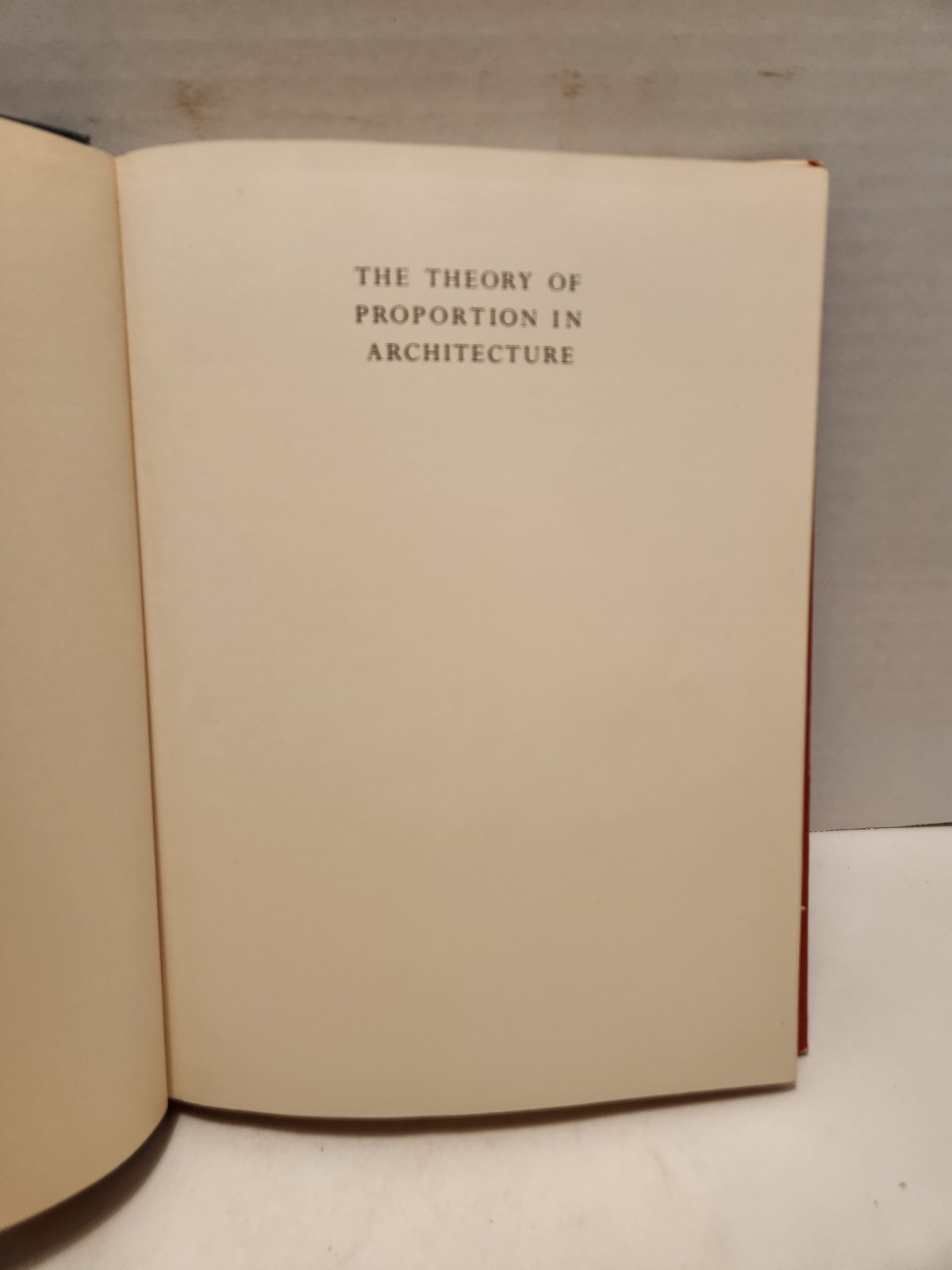 The Theory of Proportion in Architecture P.H. Scholfield 1958 HCDJ Free Shipping