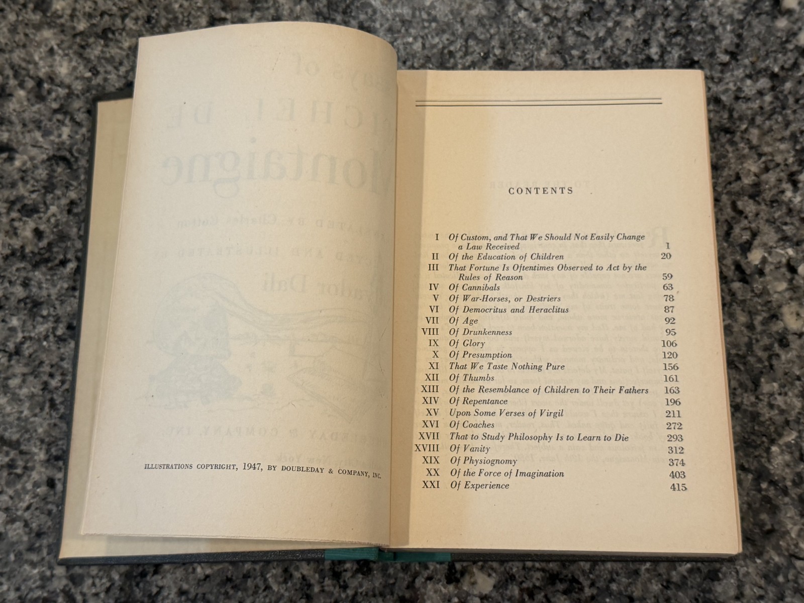 Essays of Michel de Montaigne, Illustrated by Salvador Dali, 1947 Doubleday