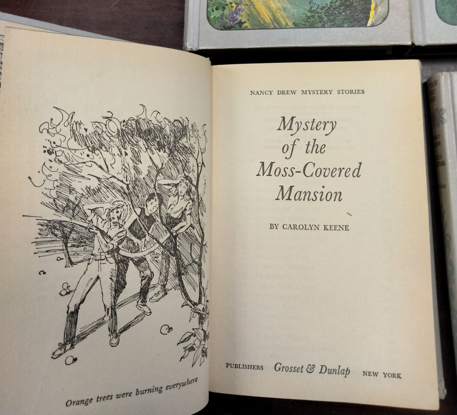 Nancy Drew Twin Thrillers 4 Lot (8 Storiers) Moss-Covered Mansion, Ski Jump …