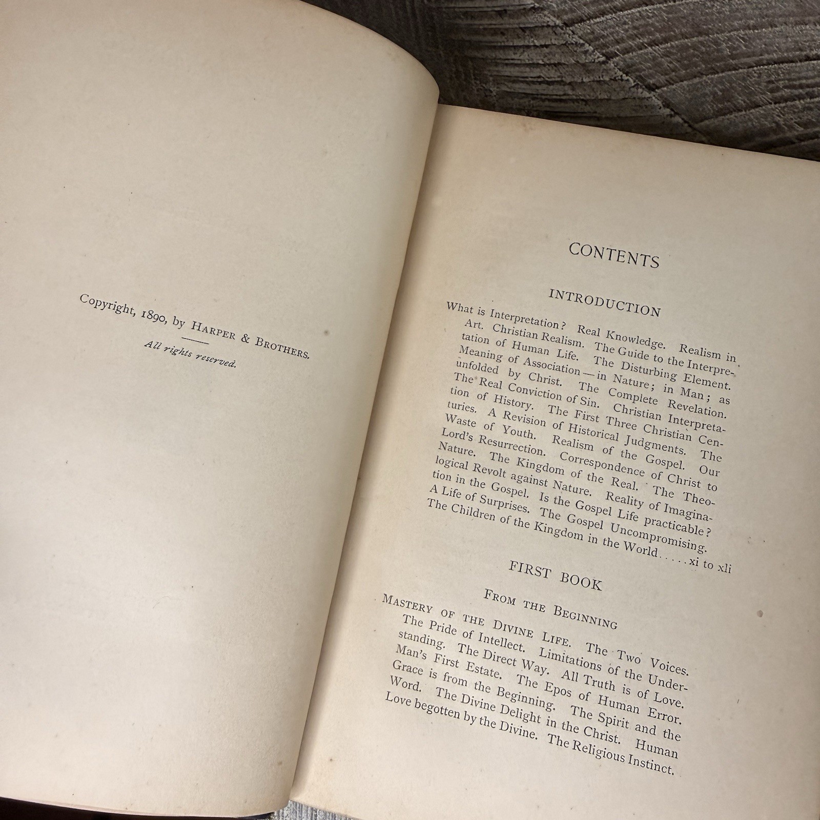 GOD IN HIS WORLD An Interpretation 1890 From Beginning, Incarnation, Fellowship