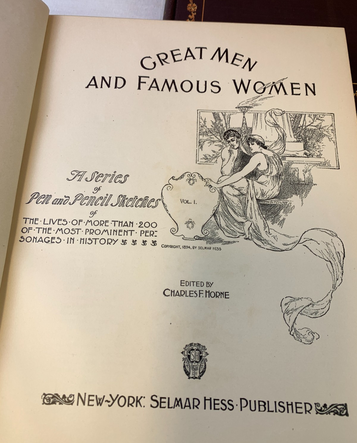 GREAT MEN AND FAMOUS WOMEN Complete 8-Volume Set. 1894. Excellent Condition.