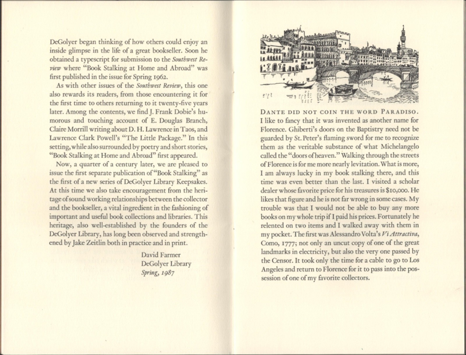 1987 BOOK STALKING AT HOME & ABROAD limited edition book by JAKE ZEITLIN