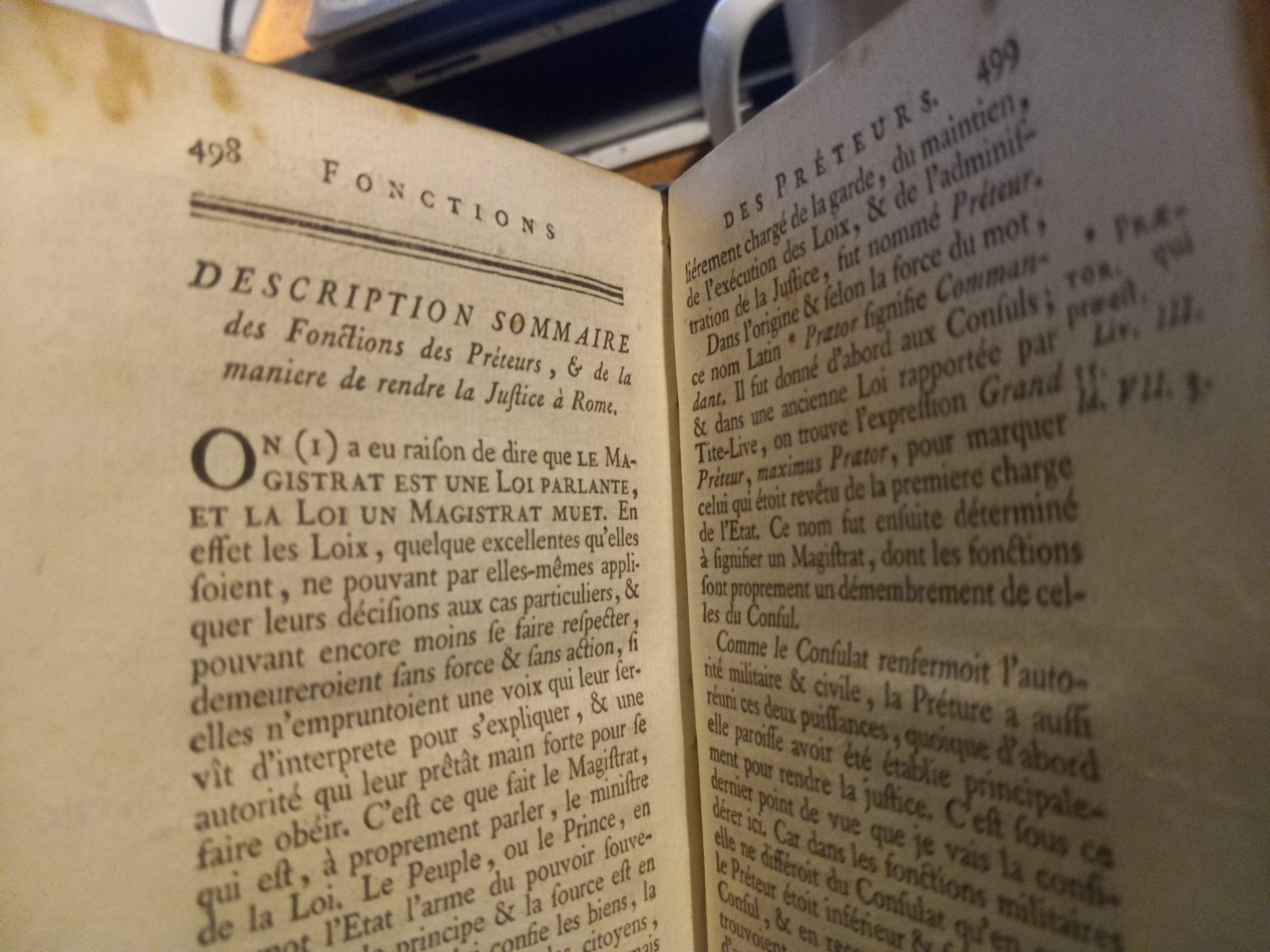 1782 HISTOIRE ROMAINE BY M ROLLIN FULL LEATHER VOLUME 2 ONLY, W/MAP OF ITALY!!