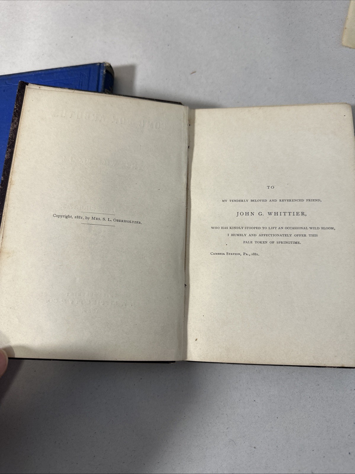 Two Antique Poetry Books Sarah L Oberholtzer Rare Pennsylvania Suffragist Penn.