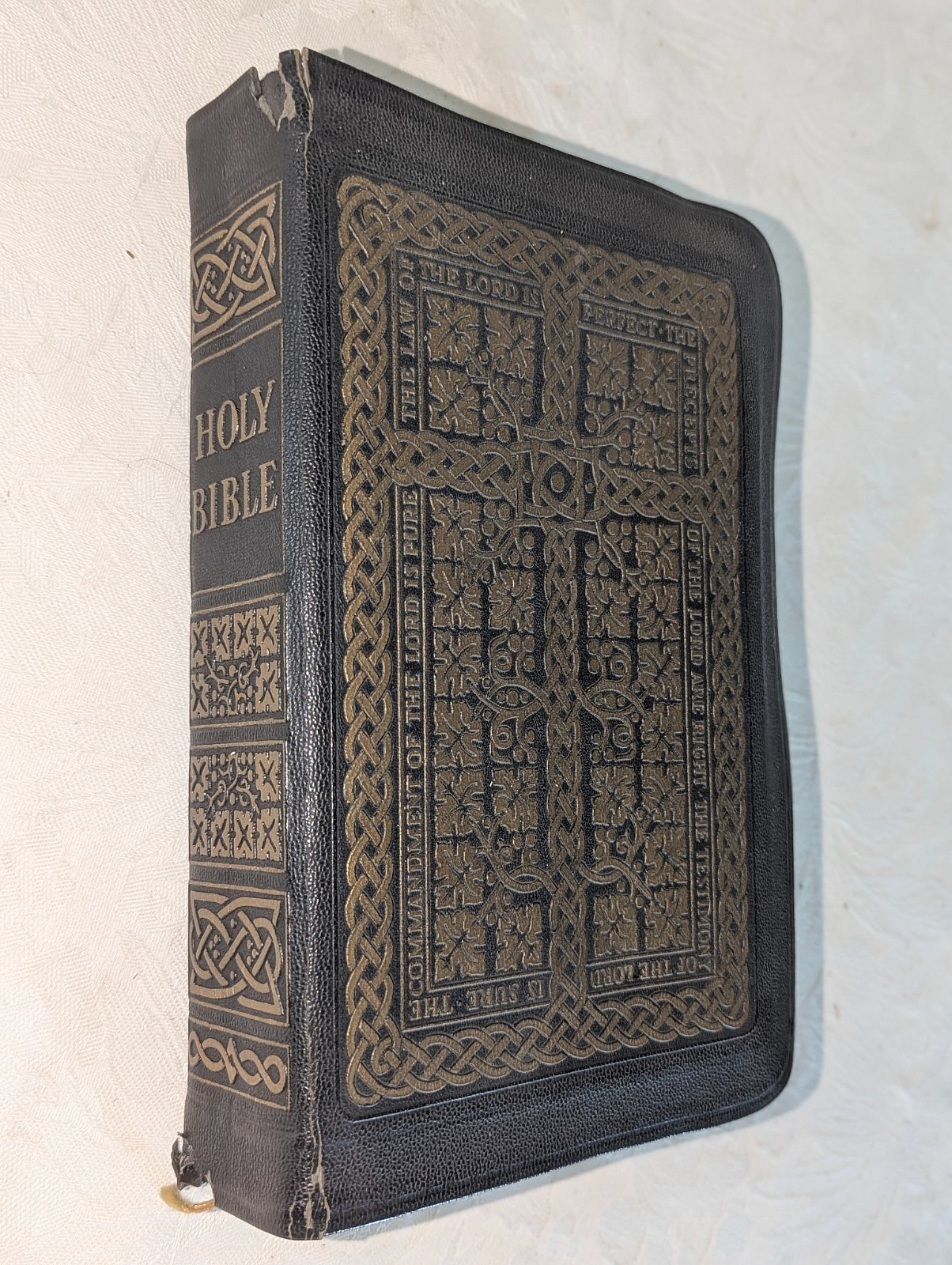 Vintage KJV Holy Bible 1950 King James Golden Book Edition 1950 Embossed Leather