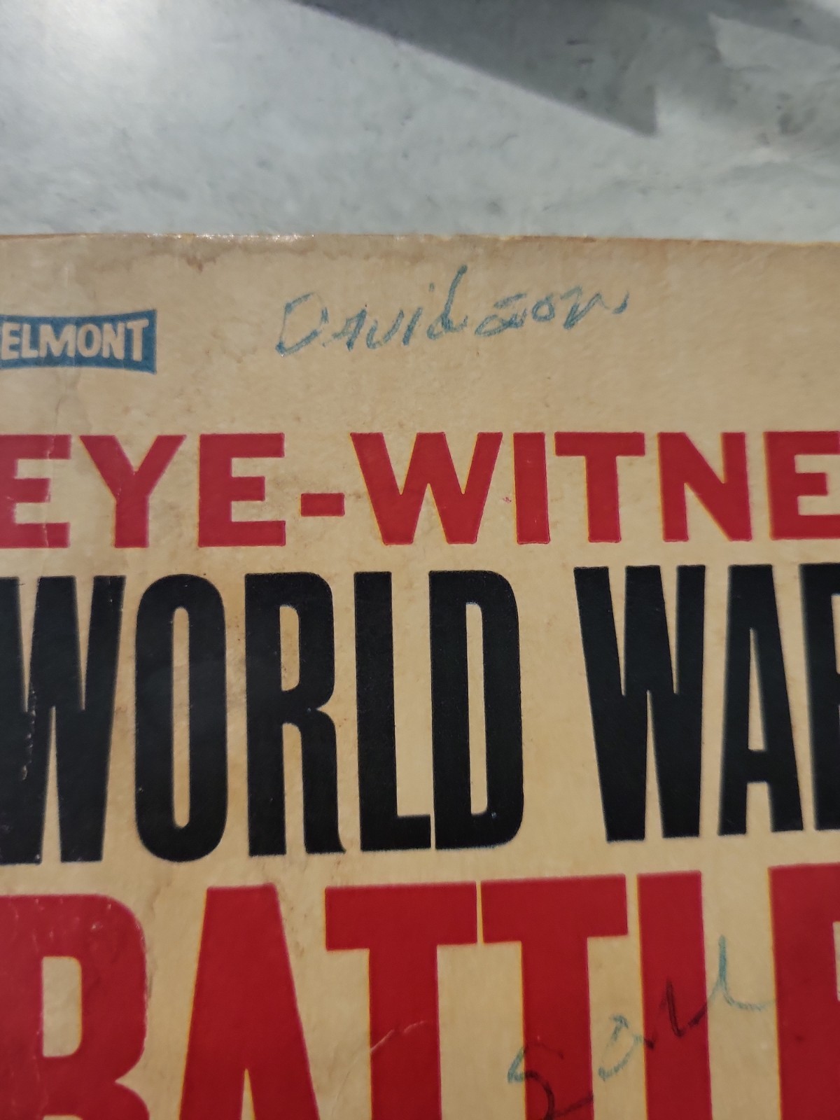 Eye-Witness World War II Battles-Major Howard Oleck-Belmont-pbk-1st Ed-1963