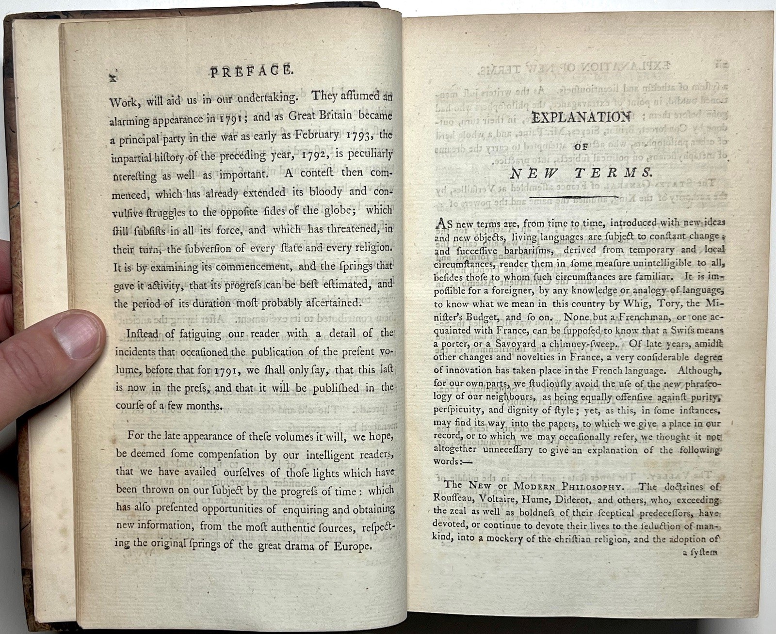 1792 ANNUAL REGISTER HISTORY POLITICS LITERATURE BURKE FIRST ED HALF CALF LONDON