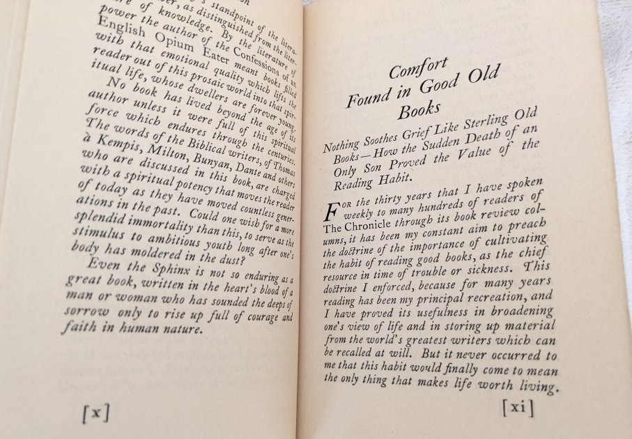 COMFORT FOUND IN GOOD OLD BOOKS By George Hamlin Fitch HB 3rd Printing 1913