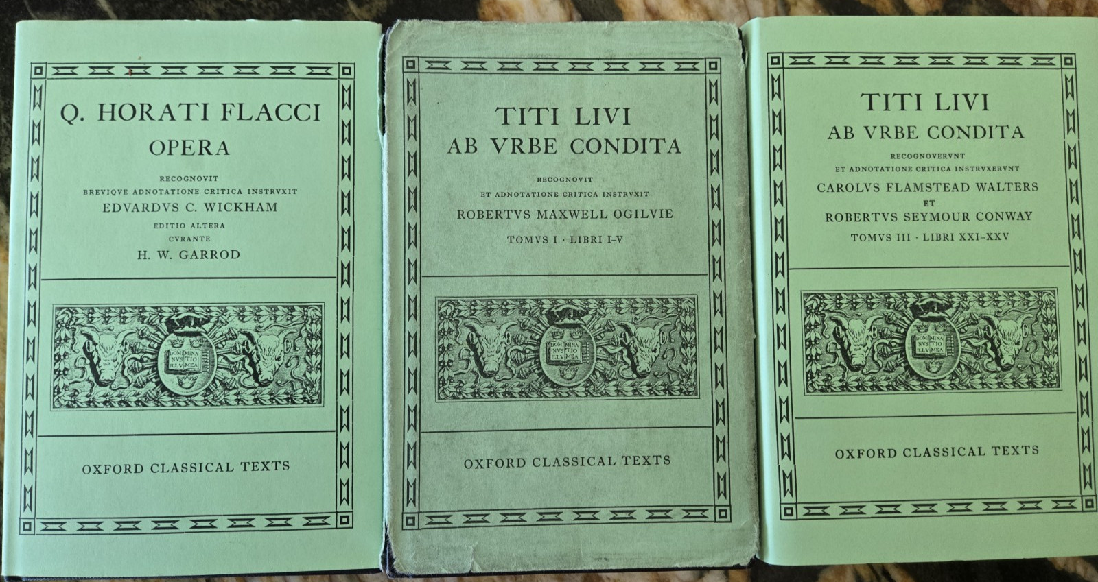Titi Livi vols. 1 & 3, Horati Opera, Oxford Classical Texts HC/DJ, Latin