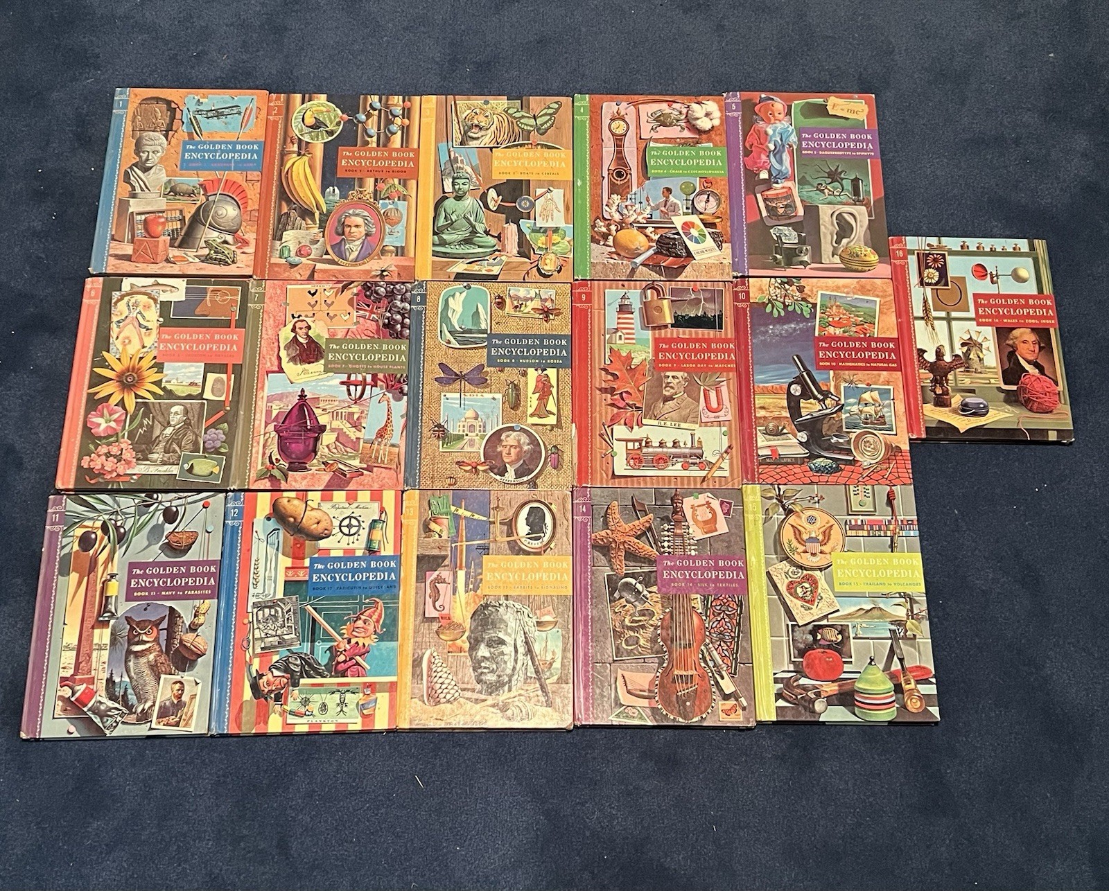 The Golden Book Encyclopedia 1959/1960 Complete Volumes 1-16 A-Z Hardcover #hse
