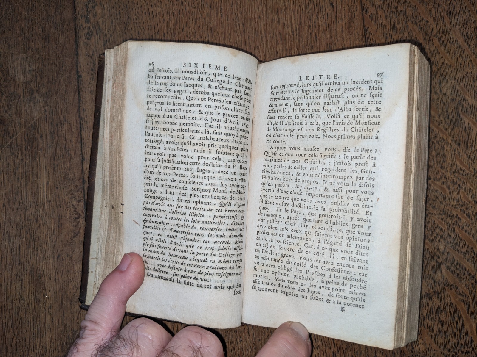 antique book – Pascal – Les provinciales – 1697