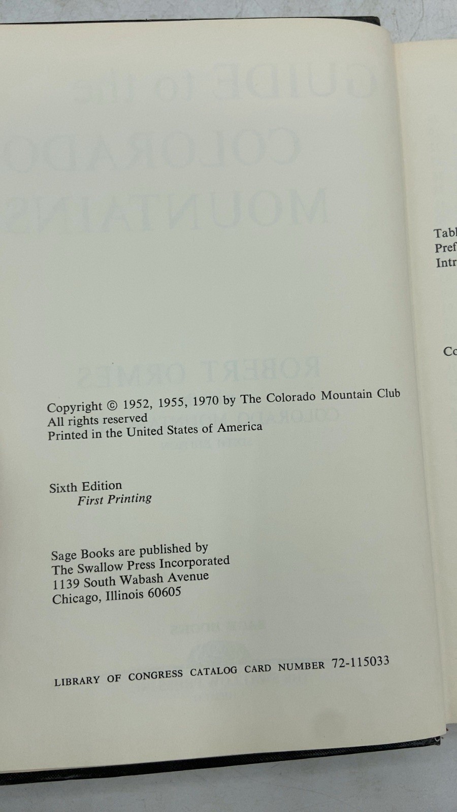 Guide to the Colorado Mountains Robert Ormes with the Colorado Mountain Club …