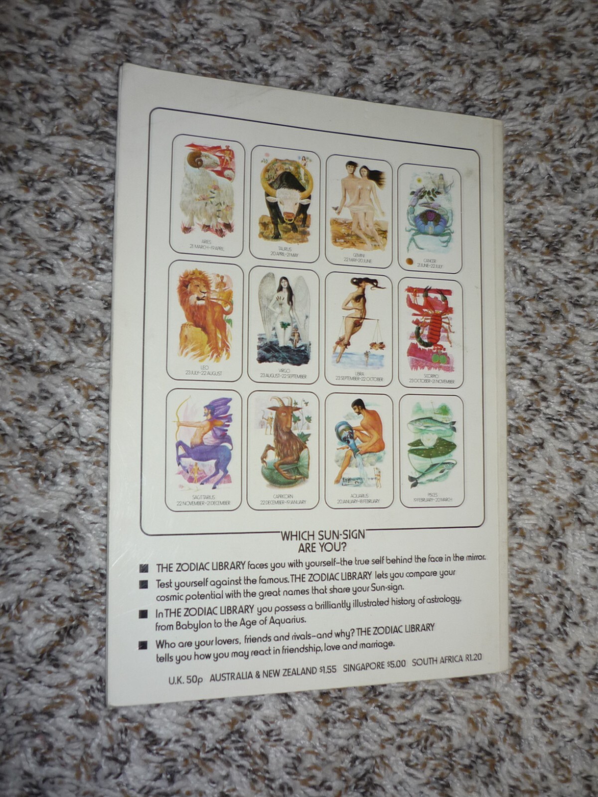 VTG The Zodiac Library PISCES by Derek & Julia Parker, PB, Astrology 1972
