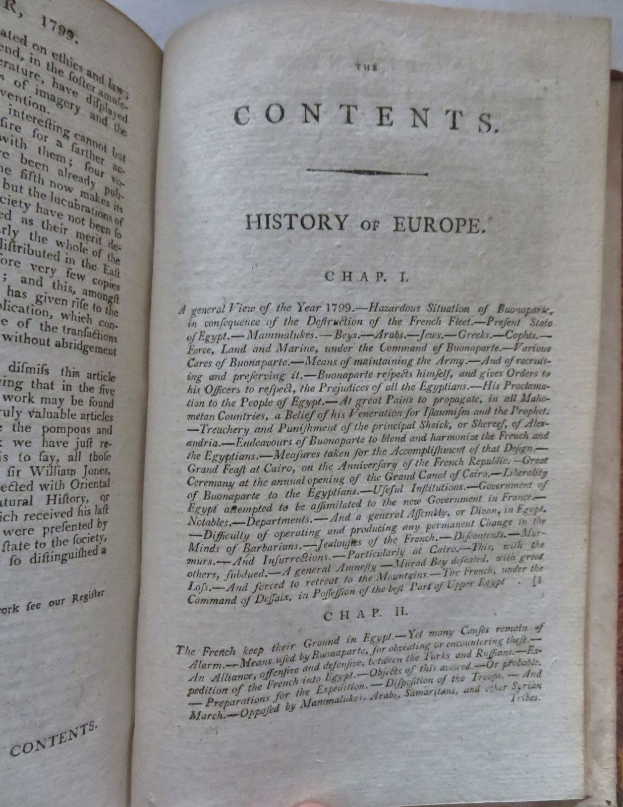 Annual Register 1799 European History Politics Literature people leather book